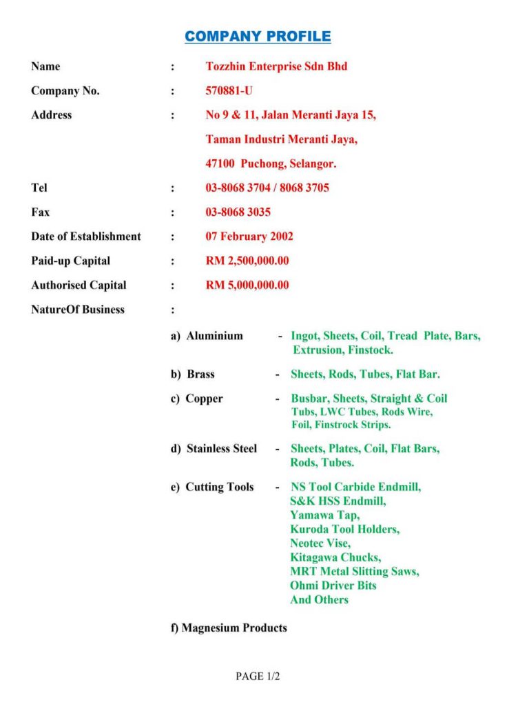 Tozzhin company profile