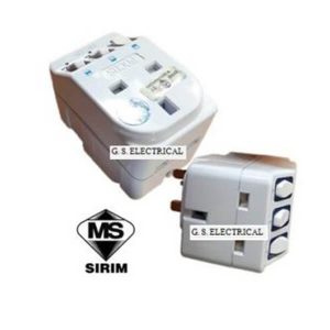 Focus 13A 3 Way Adaptor c/w Switch Sirim (3033/ UK131)
