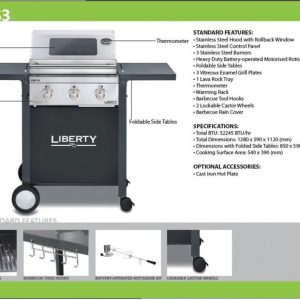 LIBERTY CHEF S3 GAS BBQ GRILL