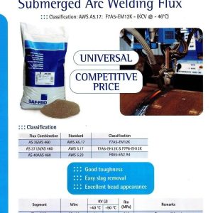 K.C. INDUSTRIAL TRADING SDN BHD - SAF-FRO AS460 Submerged Arc Welding Flux