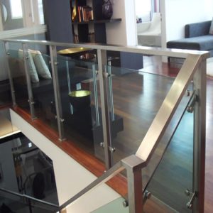 Stainless Steel Handrail With Glass
