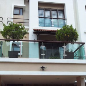 Stainless Steel Handrail With Glass