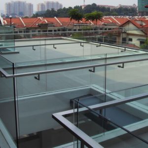 Stainless Steel Handrail With Glass